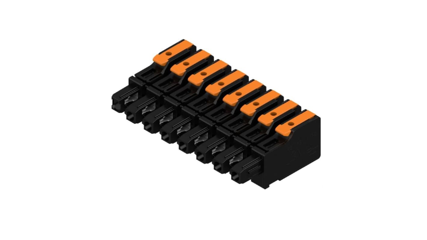 Weidmüller, 7.5mm Pitch, OMNIMATE 4.0, 7 Way, , Pluggable Terminal Block, Plug, PCB Mount, Snap In Termination,