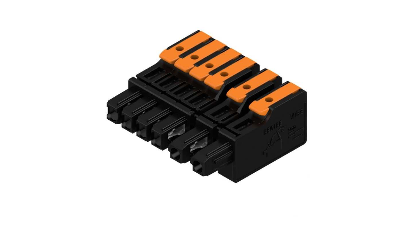 Weidmüller, 7.5mm Pitch, OMNIMATE 4.0, 6 Way, , Pluggable Terminal Block, Hybrid Header, PCB Mount, Snap In