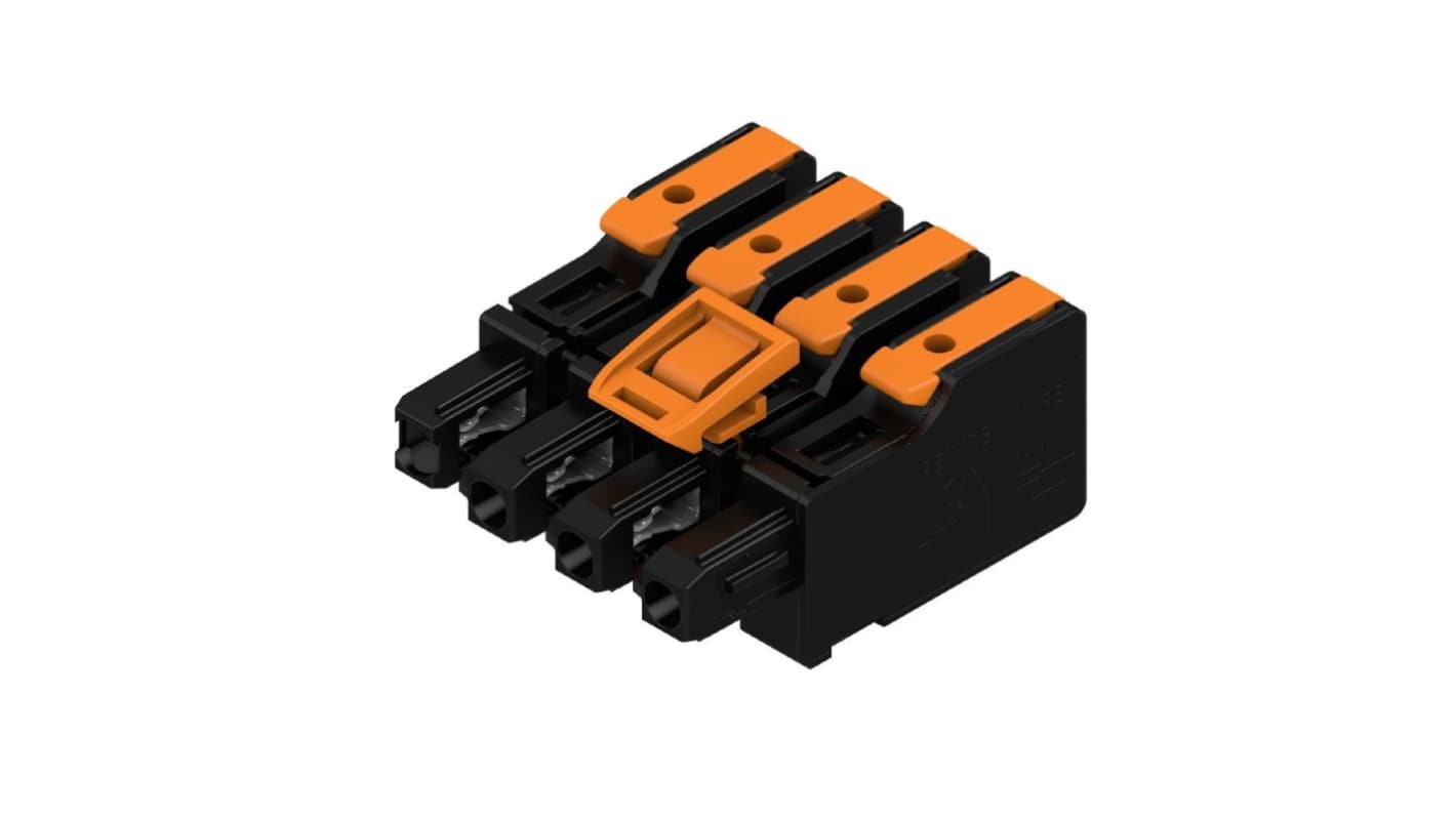 Weidmüller, 7.5mm Pitch, OMNIMATE 4.0, 4 Way, , Pluggable Terminal Block, Hybrid Header, PCB Mount, Snap In