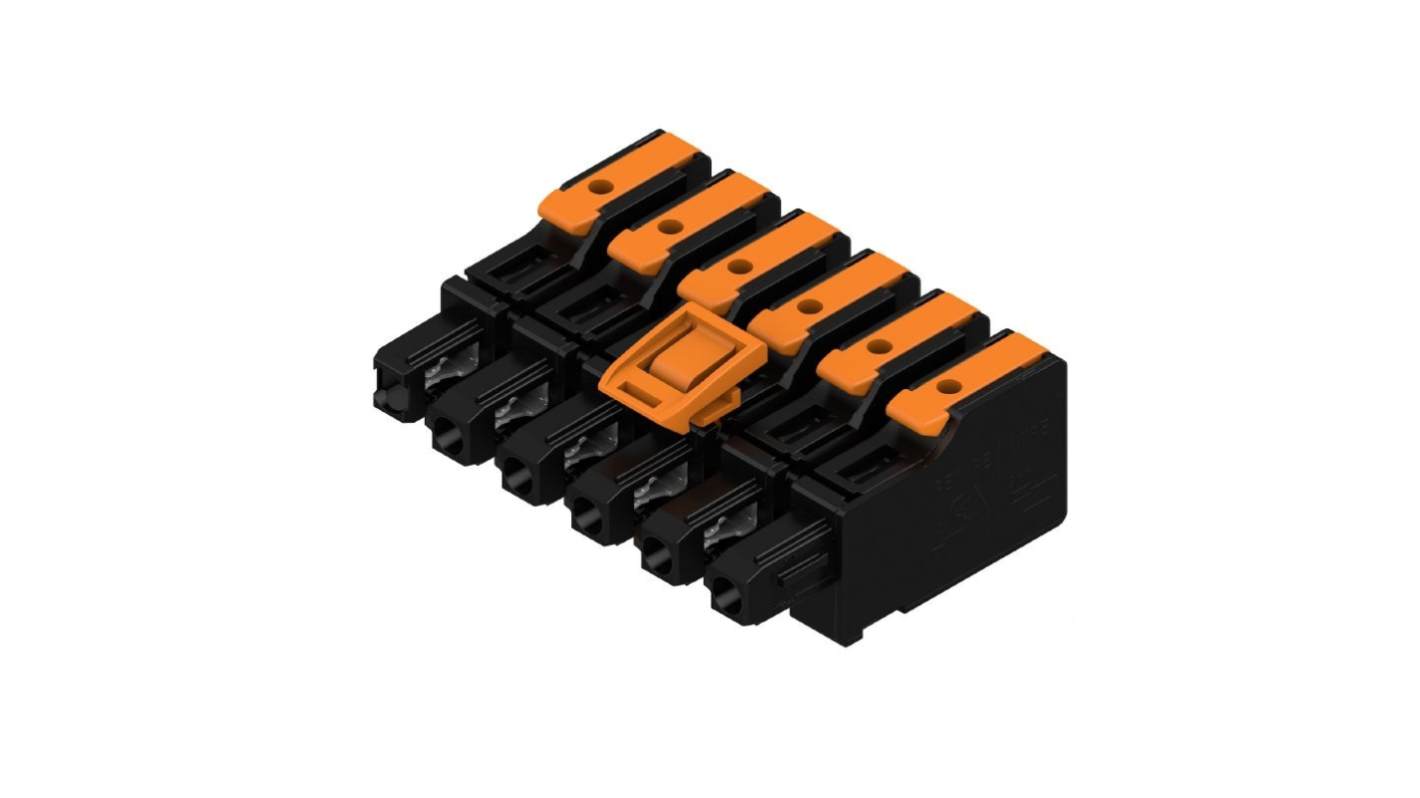 Weidmüller, 7.5mm Pitch, OMNIMATE 4.0, 6 Way, , Pluggable Terminal Block, Hybrid Header, PCB Mount, Snap In