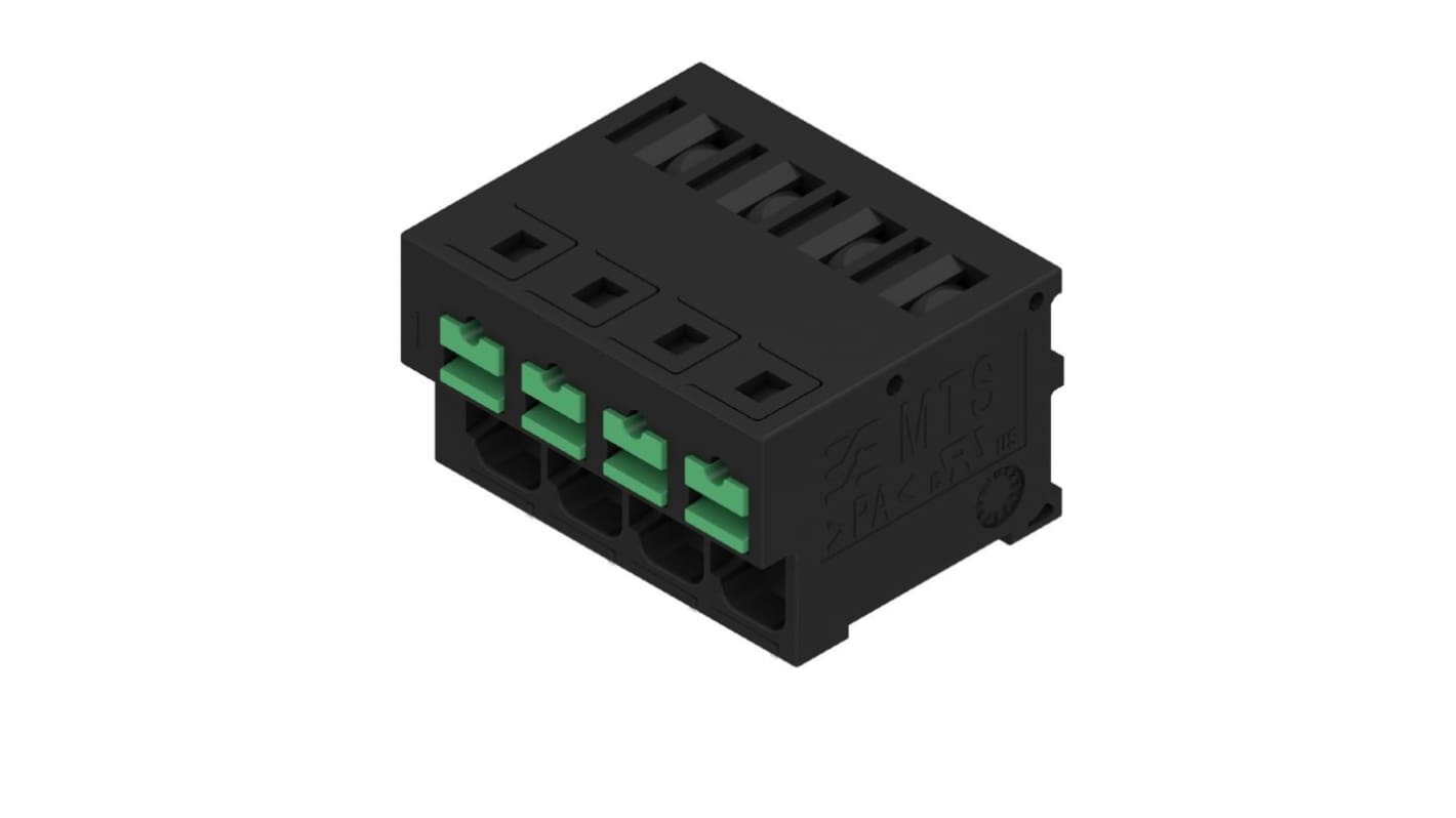 Weidmüller OMNIMATE4.0 Series PCB Terminal, 4-Contact, 5mm Pitch, PCB Mount, 1-Row, Snap In Termination