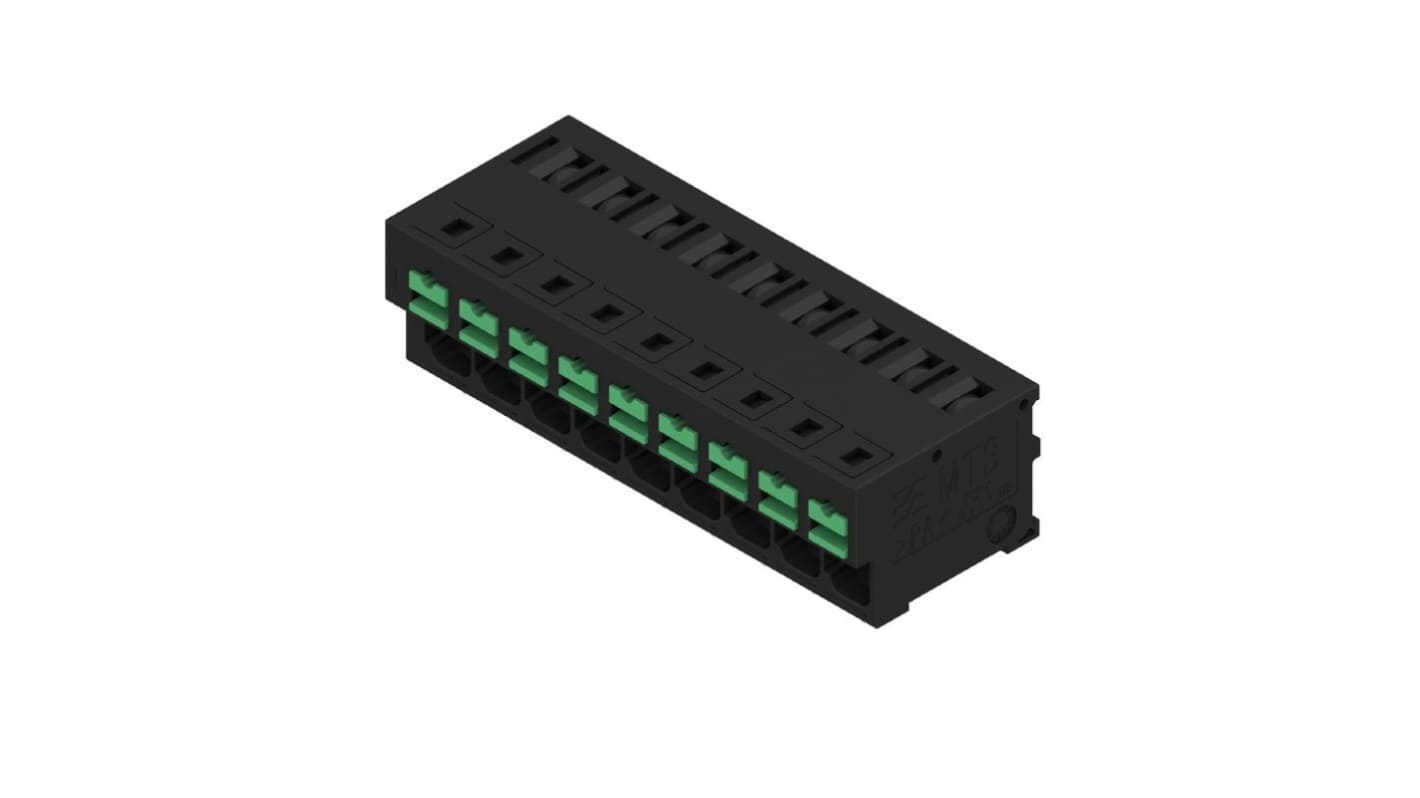 Weidmüller OMNIMATE4.0 Series PCB Terminal, 9-Contact, 5mm Pitch, PCB Mount, 1-Row, Snap In Termination