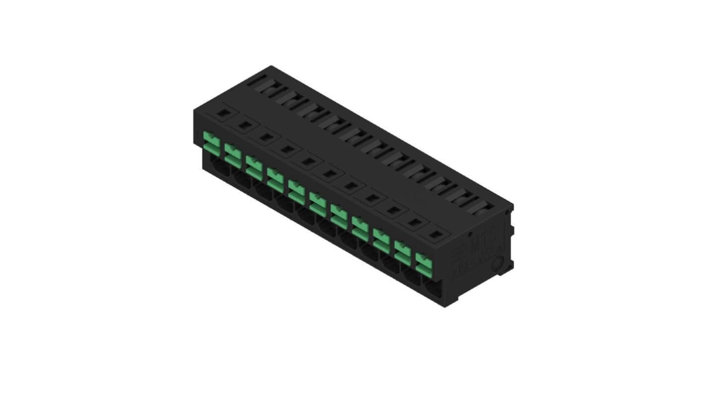 Weidmüller OMNIMATE4.0 Series PCB Terminal, 11-Contact, 5mm Pitch, PCB Mount, 1-Row, Snap In Termination