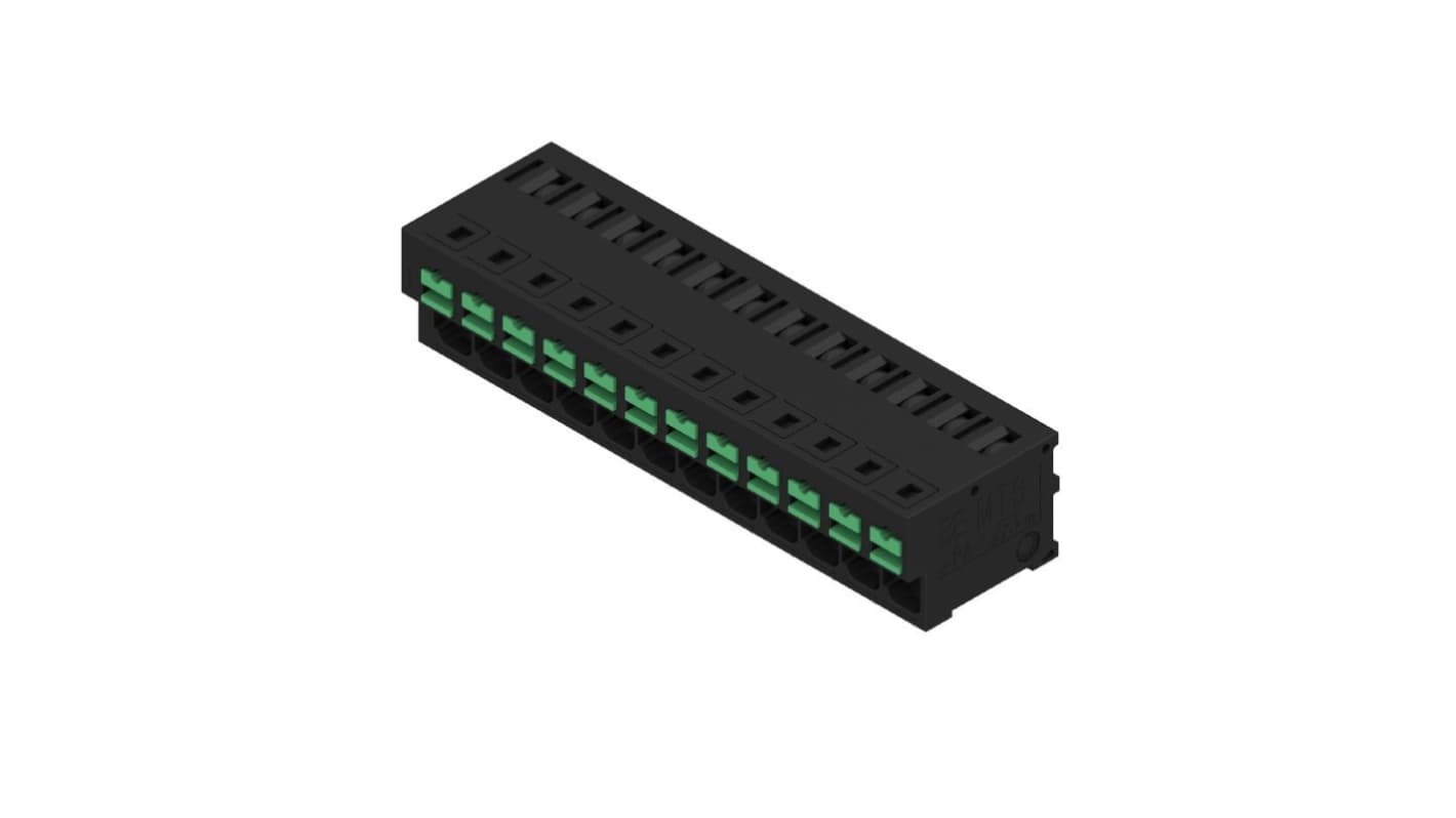 Weidmüller OMNIMATE4.0 Series PCB Terminal, 12-Contact, 5mm Pitch, PCB Mount, 1-Row, Snap In Termination