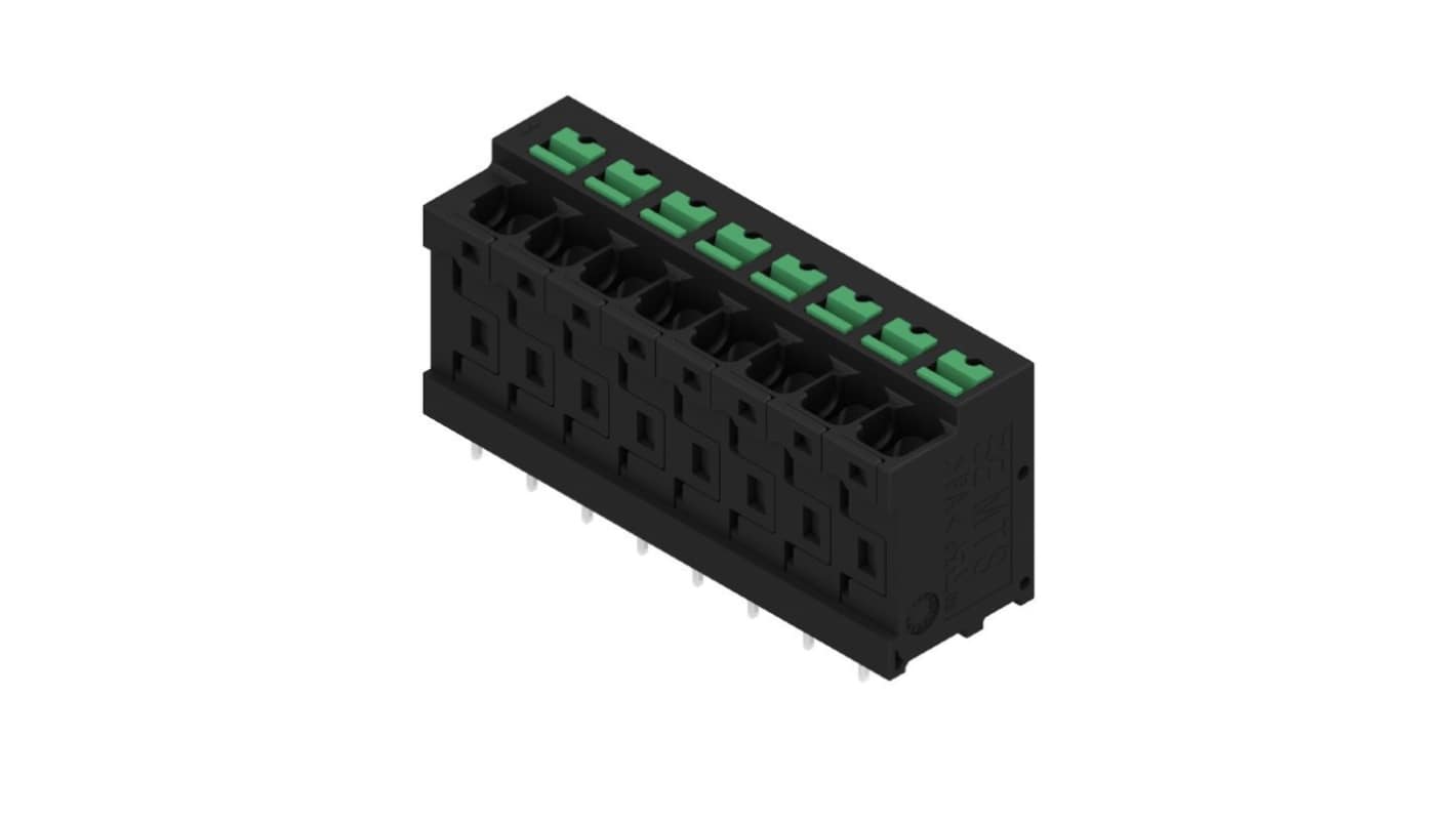 Weidmüller OMNIMATE4.0 Series PCB Terminal, 8-Contact, 5mm Pitch, PCB Mount, 1-Row, Snap In Termination