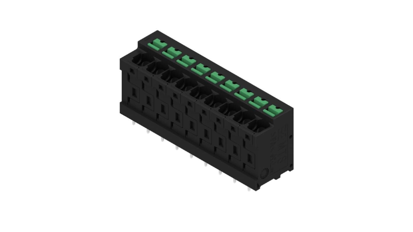 Weidmüller OMNIMATE4.0 Series PCB Terminal, 9-Contact, 5mm Pitch, PCB Mount, 1-Row, Snap In Termination