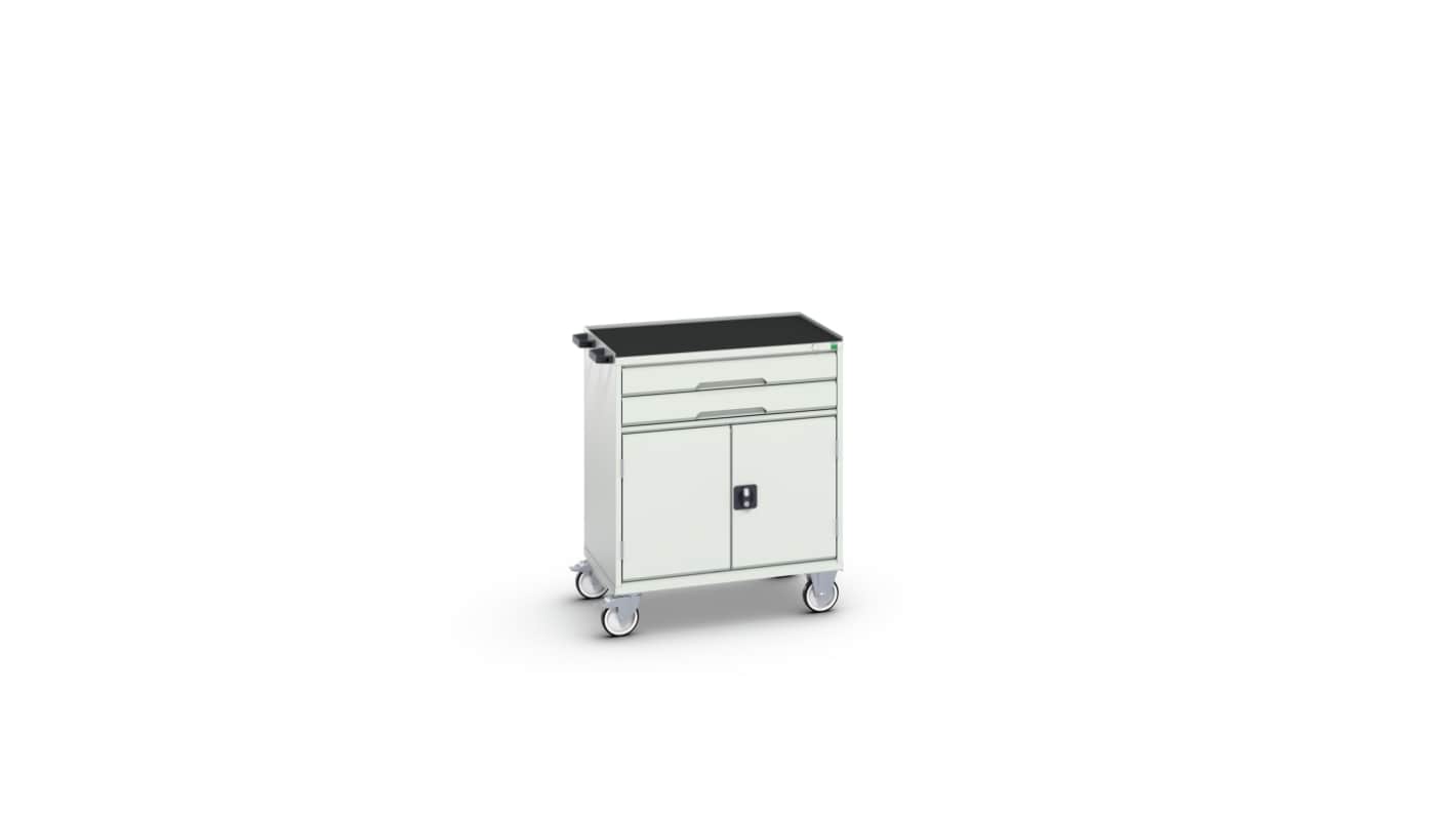 2 Door, 2 Drawer Sheet Steel Floor Standing Cabinet, 800 x 550 x 965mm