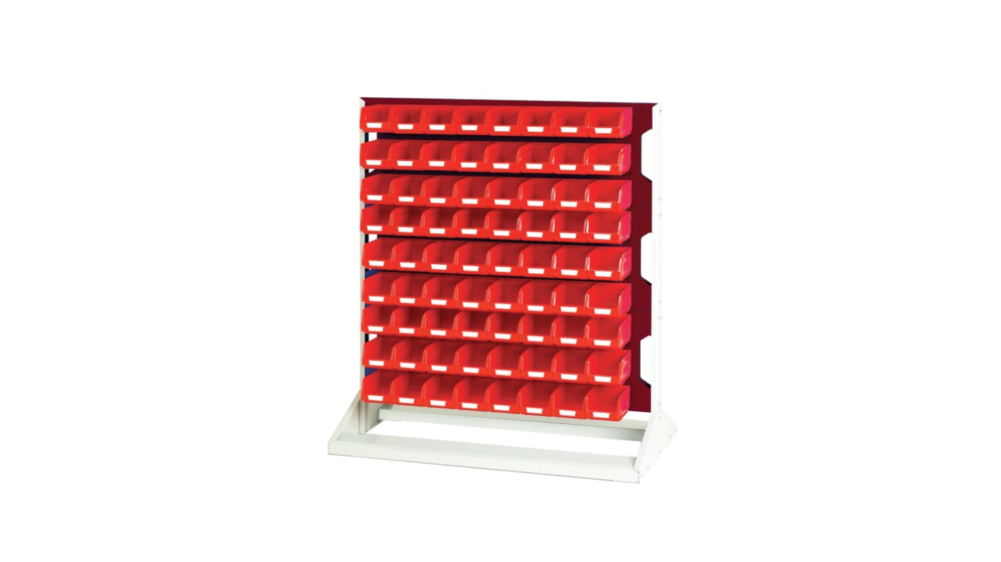 Bott Steel Louvre Panel Storage Unit, 550mm x 1000mm x 1125mm, Red