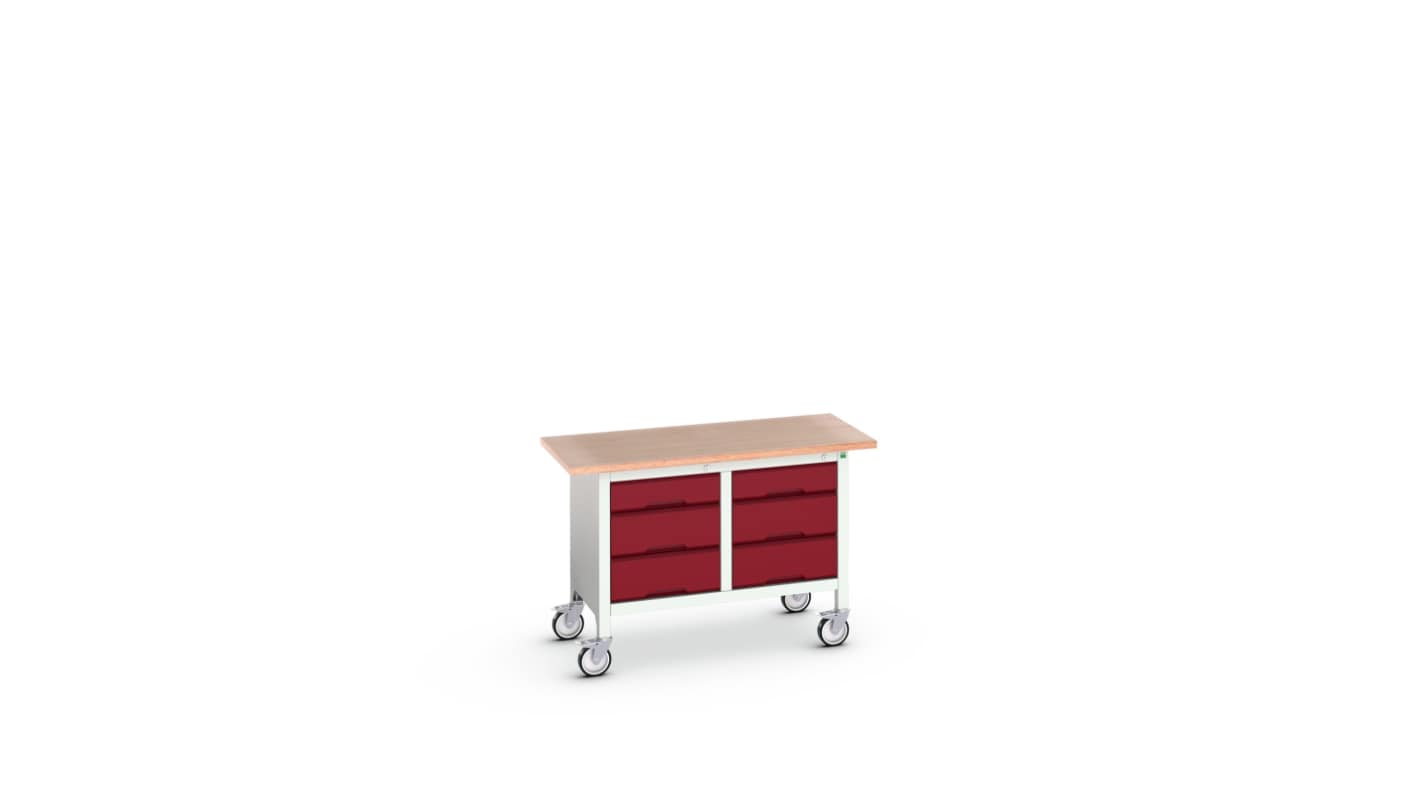 Bott, 6 Drawer Sheet Steel Floor Standing Storage Cabinet, 1250 x 600 x 830mm