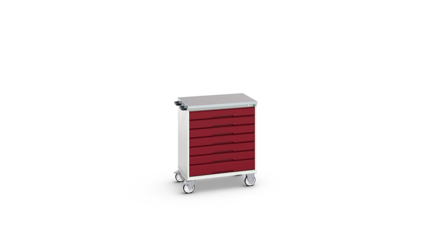 Bott, 7 Drawer Sheet Steel Floor Standing Cabinet, 800 x 600 x 980mm