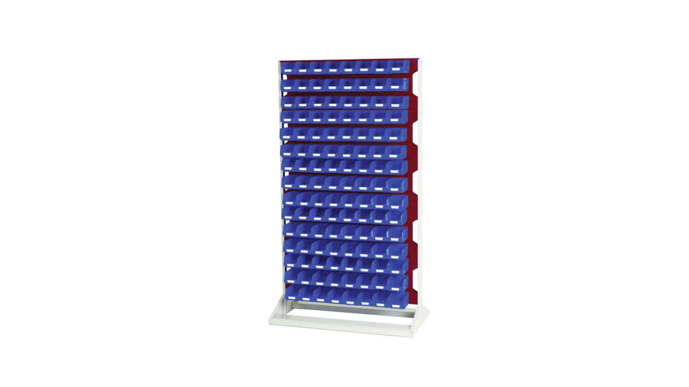 Bott Steel Louvre Panel Storage Unit, 550mm x 1000mm x 1775mm, Red