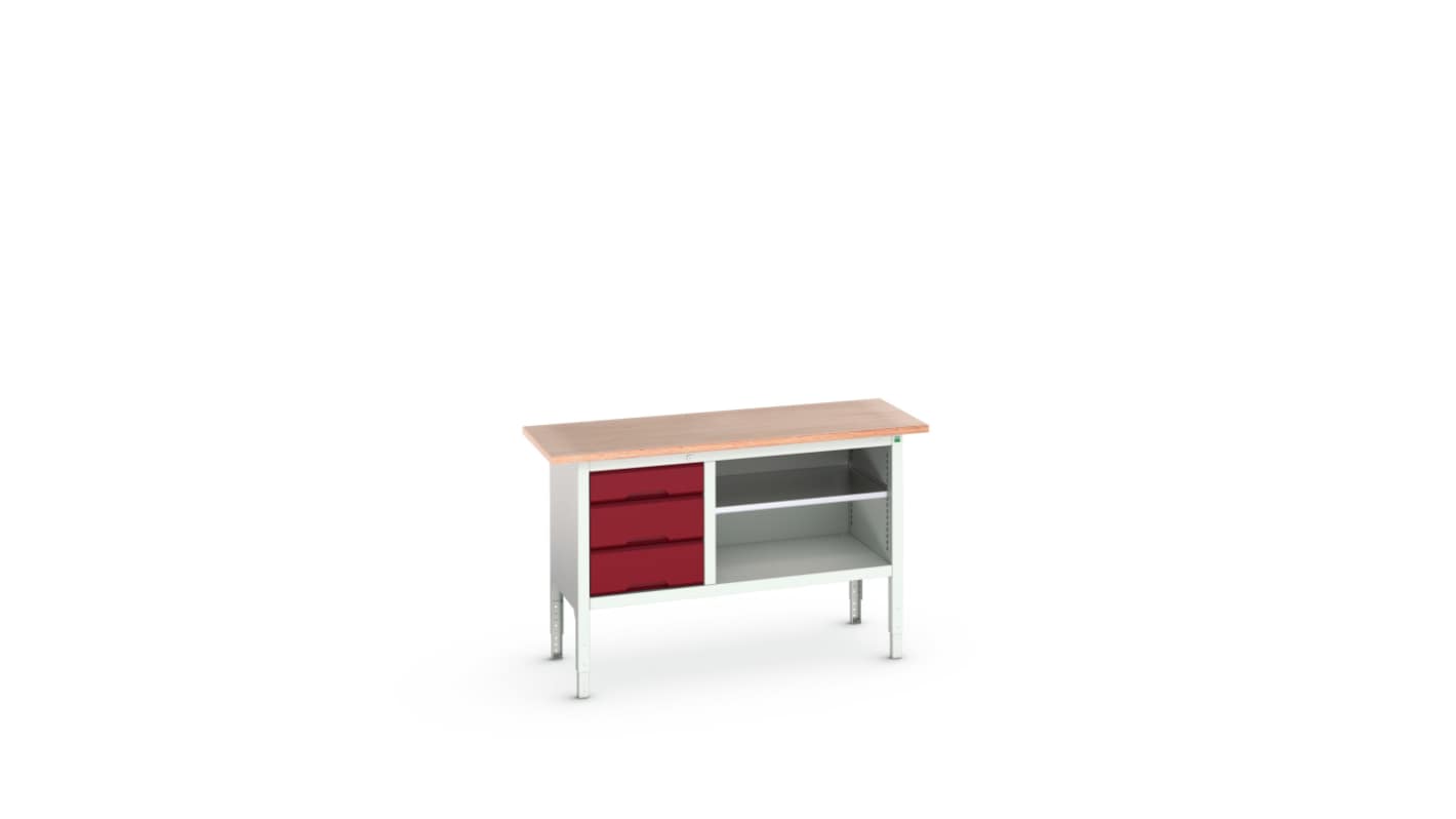 Bott Steel Workbench, 75kg Max Load, Adjustable Height, 930mm x 600mm x 1500mm