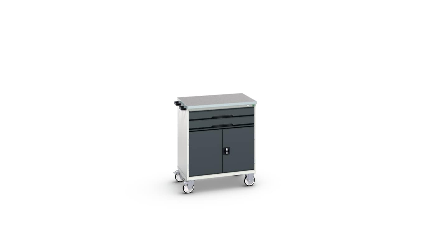 Bott 2 Door, 2 Drawer Sheet Steel Floor Standing Cabinet, 800 x 600 x 980mm
