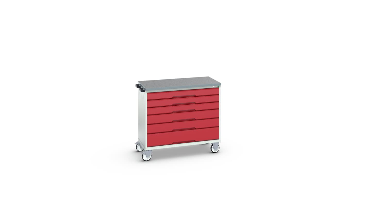 Bott, 6 Drawer Sheet Steel Floor Standing Cabinet, 1050 x 600 x 980mm