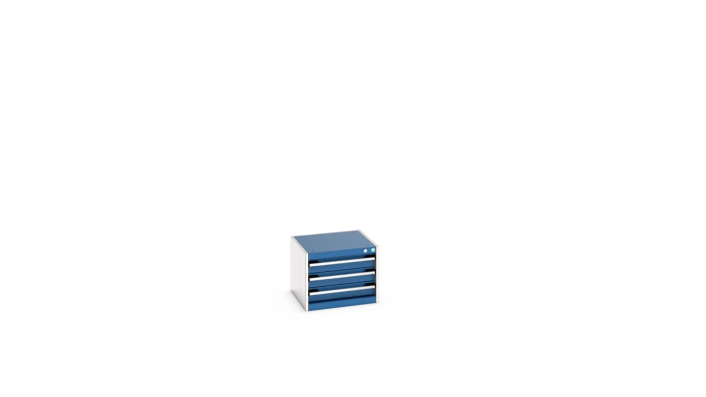 Bott 3 Cabinet, Steel, 400mm x 525mm x 525mm, Blue, Light Grey