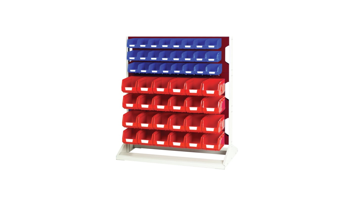Bott Steel Louvre Panel Storage Unit, 550mm x 1000mm x 1125mm, Red