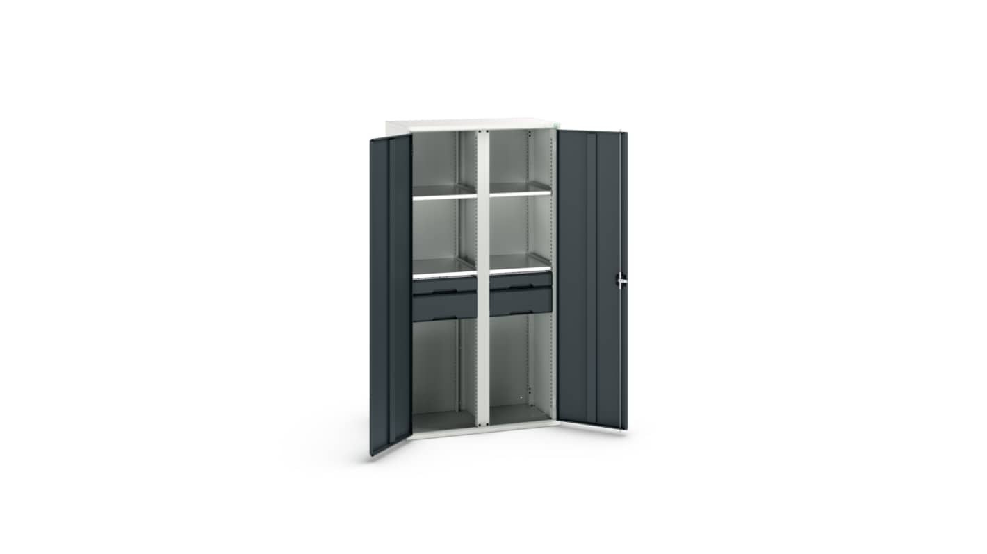 Bott 2 Door, 4 Drawer Sheet Steel Cupboard, 1050 x 550 x 2000mm