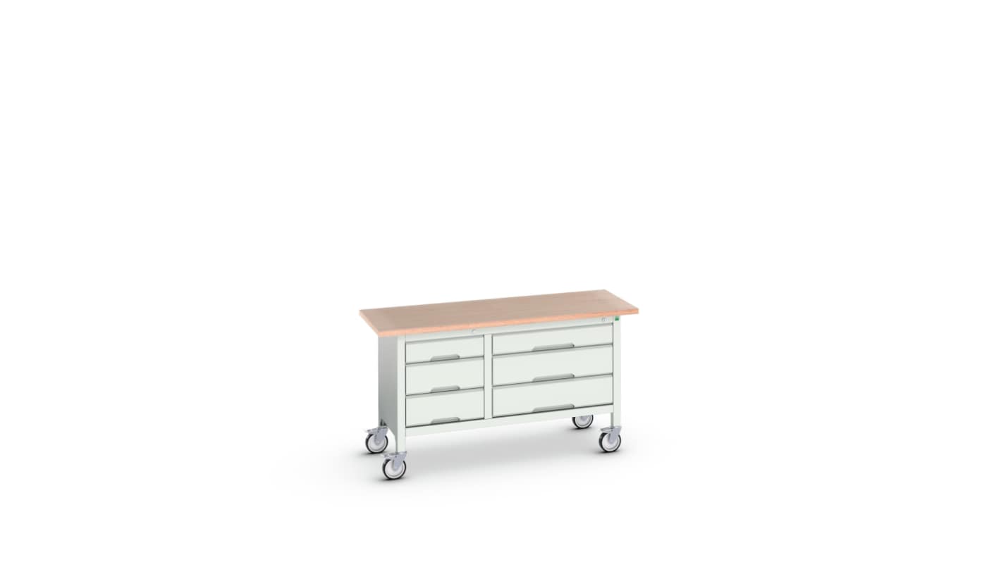 Bott, 6 Drawer Sheet Steel Floor Standing Storage Cabinet, 1500 x 600 x 830mm