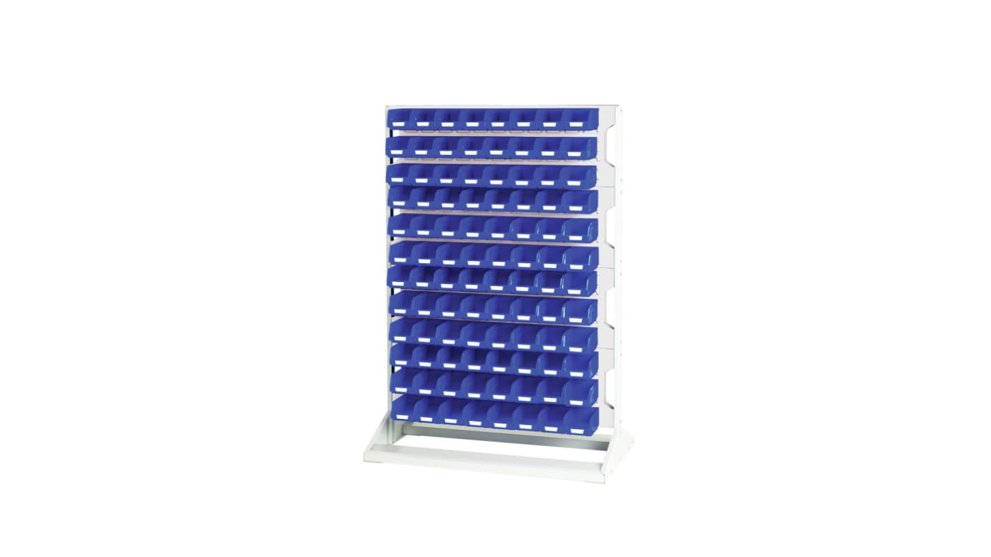 Bott Steel Louvre Panel Storage Unit, 550mm x 1000mm x 1450mm, Light Grey