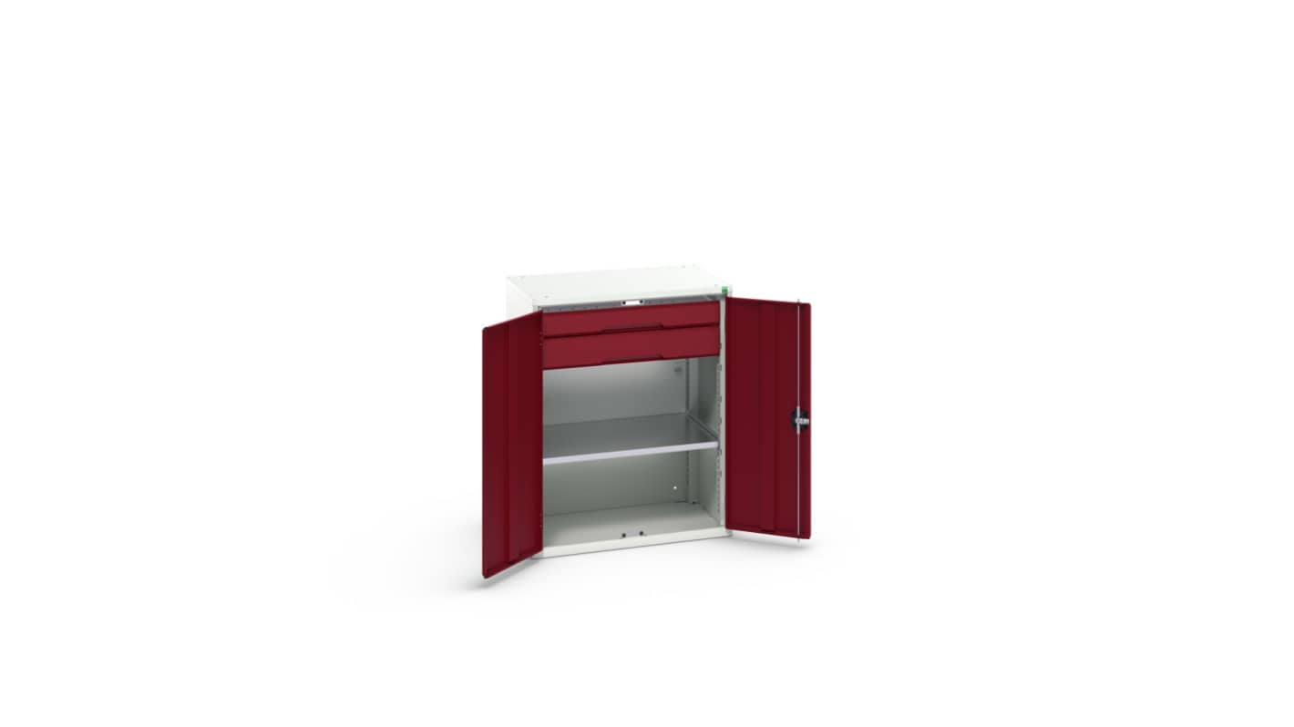 Bott 2 Door, 2 Drawer Sheet Steel Cupboard, 800 x 550 x 1000mm