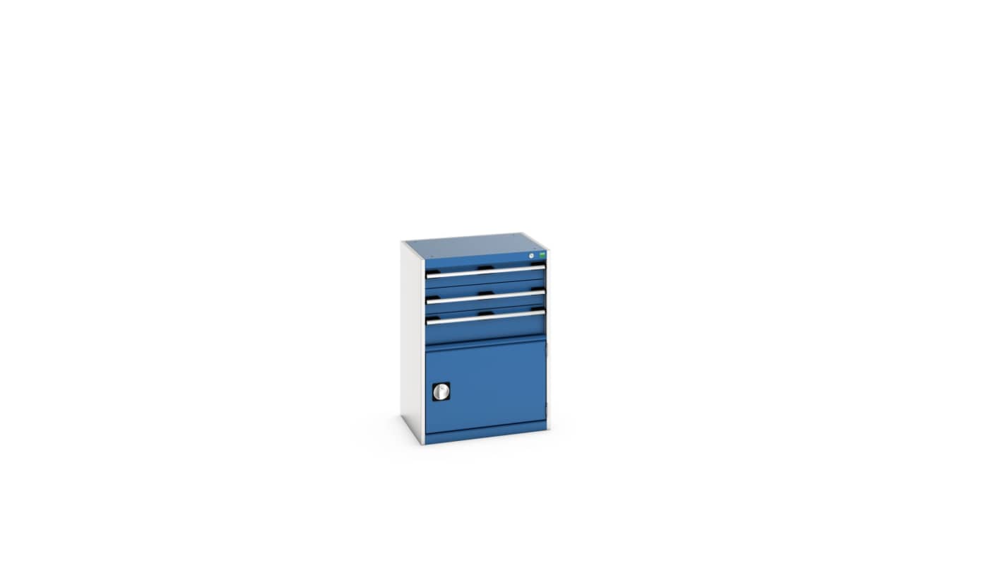 Bott 3 Cabinet, Steel, 900mm x 650mm x 525mm, Blue, Light Grey