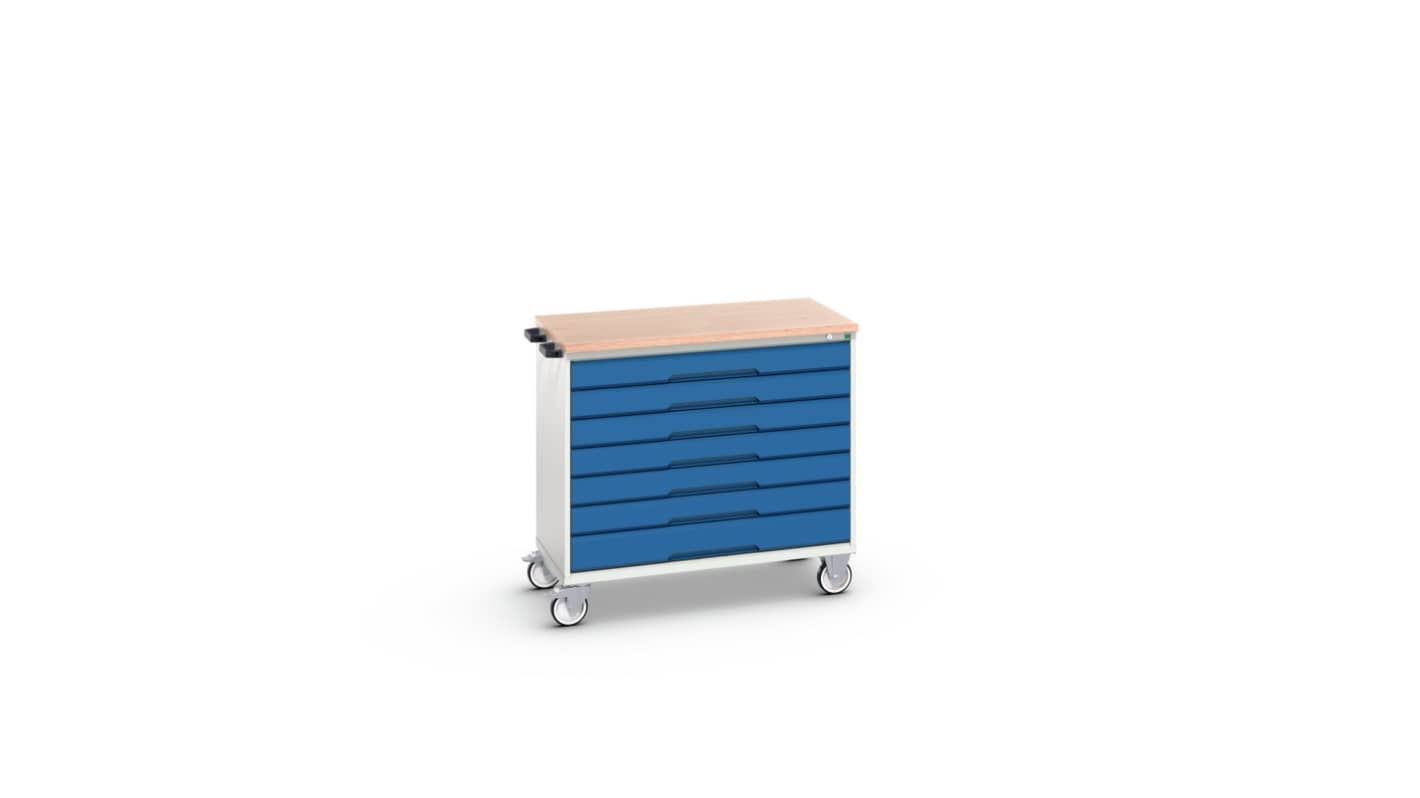 Bott, 7 Drawer Sheet Steel Floor Standing Cabinet, 1050 x 600 x 980mm