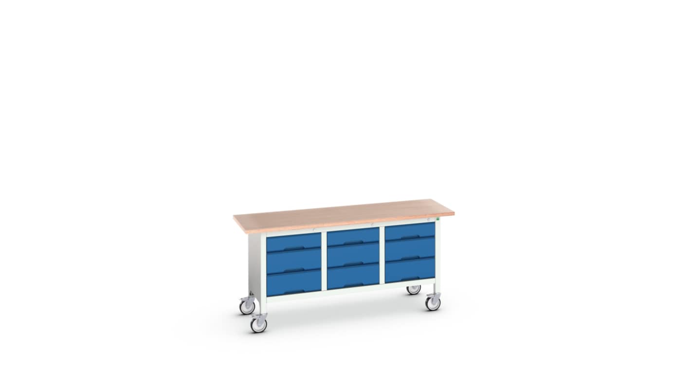 Bott, 9 Drawer Sheet Steel Floor Standing Storage Cabinet, 1750 x 600 x 830mm
