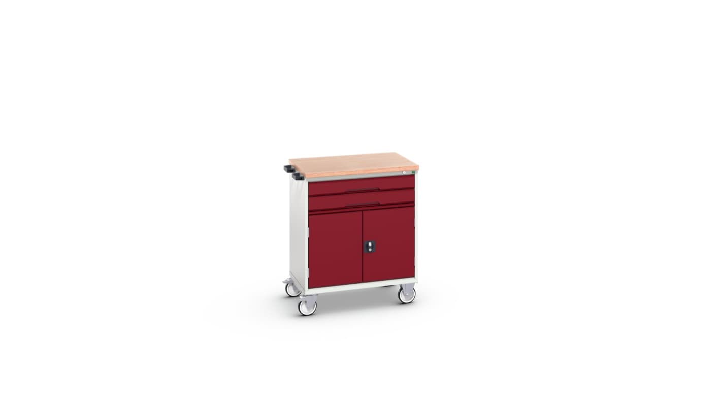 Bott 2 Door, 2 Drawer Sheet Steel Floor Standing Cabinet, 800 x 600 x 980mm