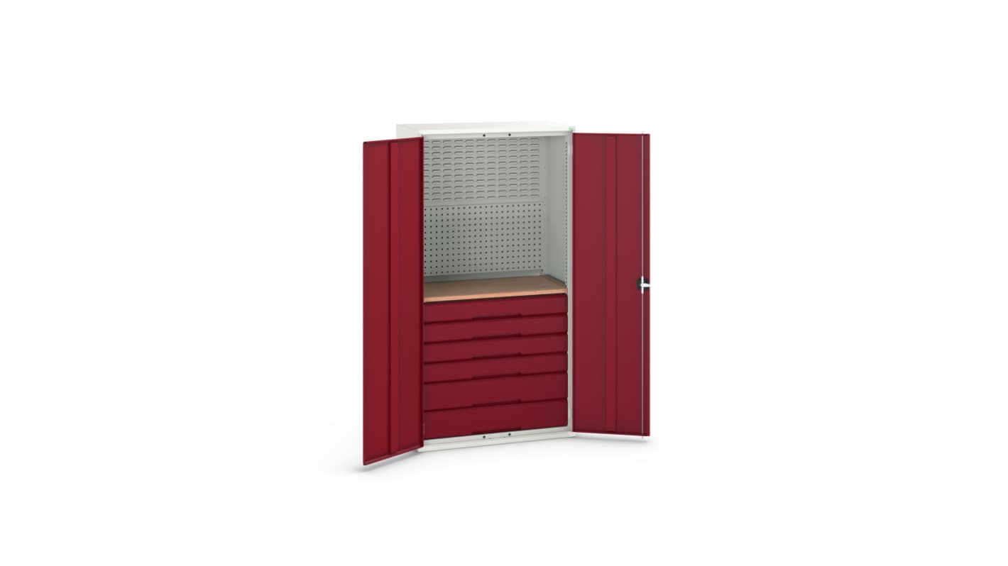 Bott 2 Door, 6 Drawer Sheet Steel Cupboard, 1050 x 550 x 2000mm