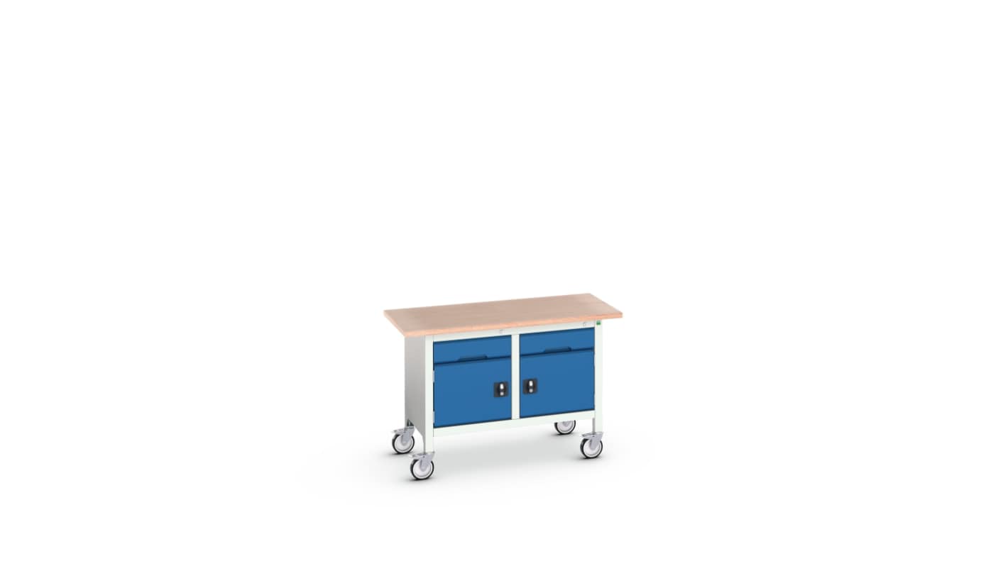 Bott 2 Door, 2 Drawer Sheet Steel Floor Standing Storage Cabinet, 1250 x 600 x 830mm