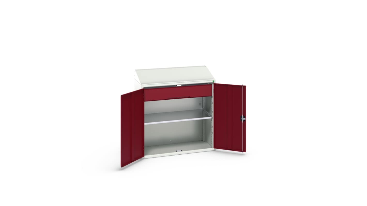 Bott 2 Door, 1 Drawer Sheet Steel Cupboard, 1050 x 550 x 1130mm