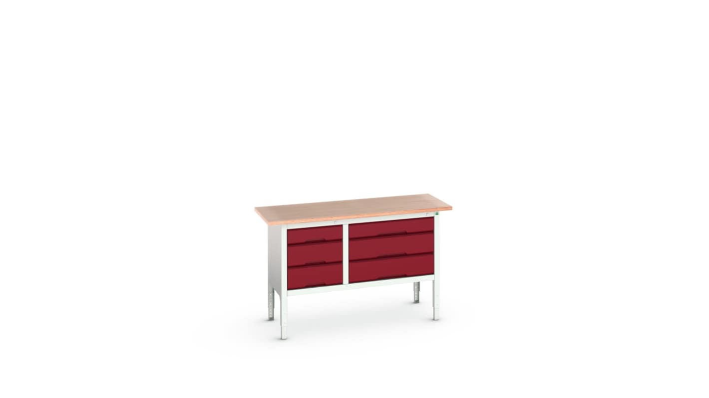 Bott Steel Workbench, 75kg Max Load, Adjustable Height, 930mm x 600mm x 1500mm