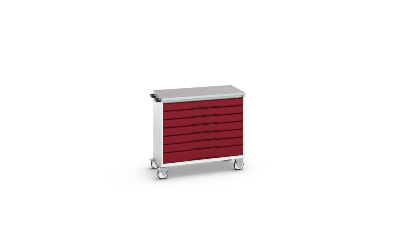 Bott, 7 Drawer Sheet Steel Floor Standing Cabinet, 1050 x 600 x 980mm