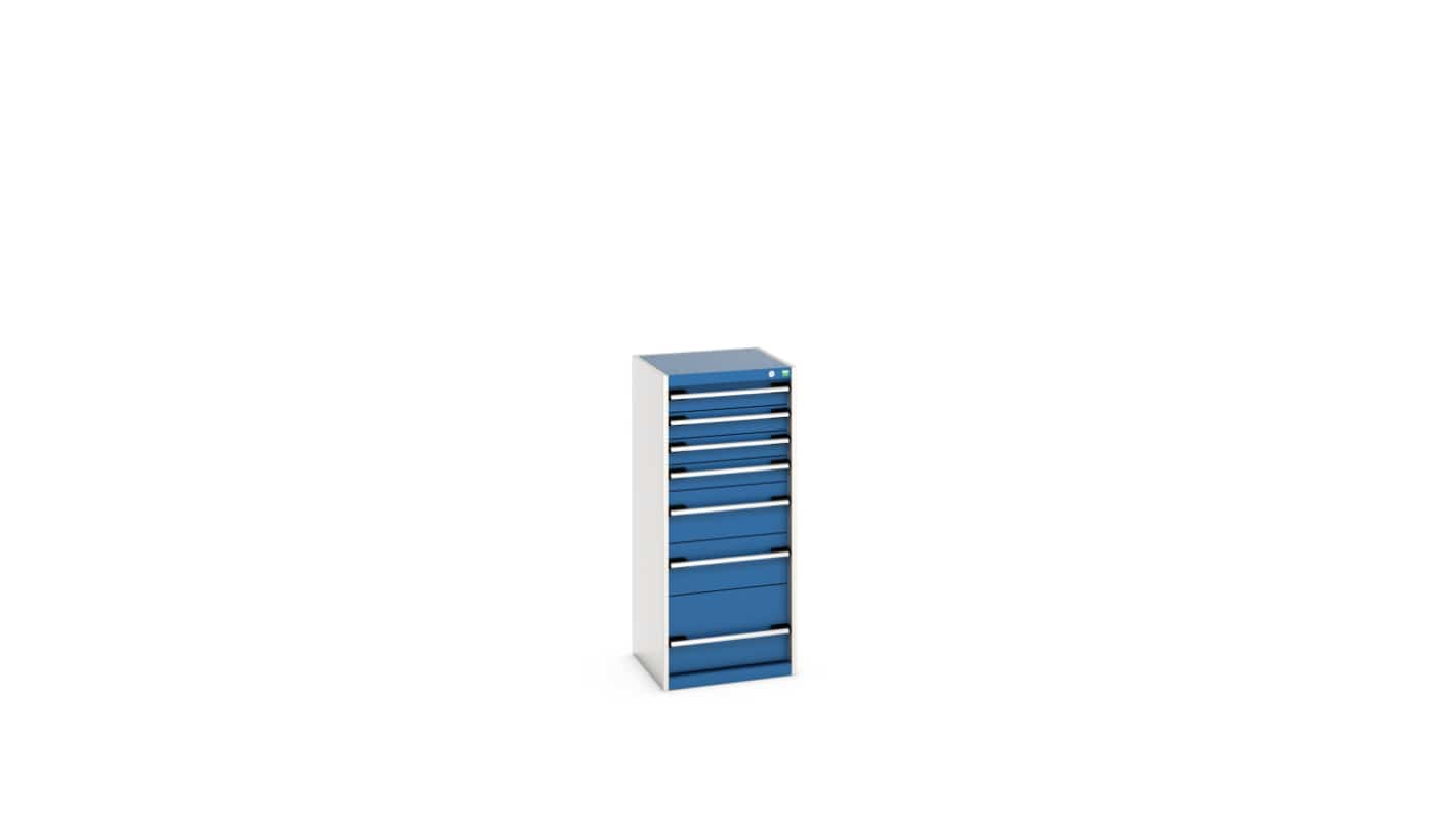 Bott 7 Cabinet, Steel, 1200mm x 525mm x 525mm, Blue, Light Grey