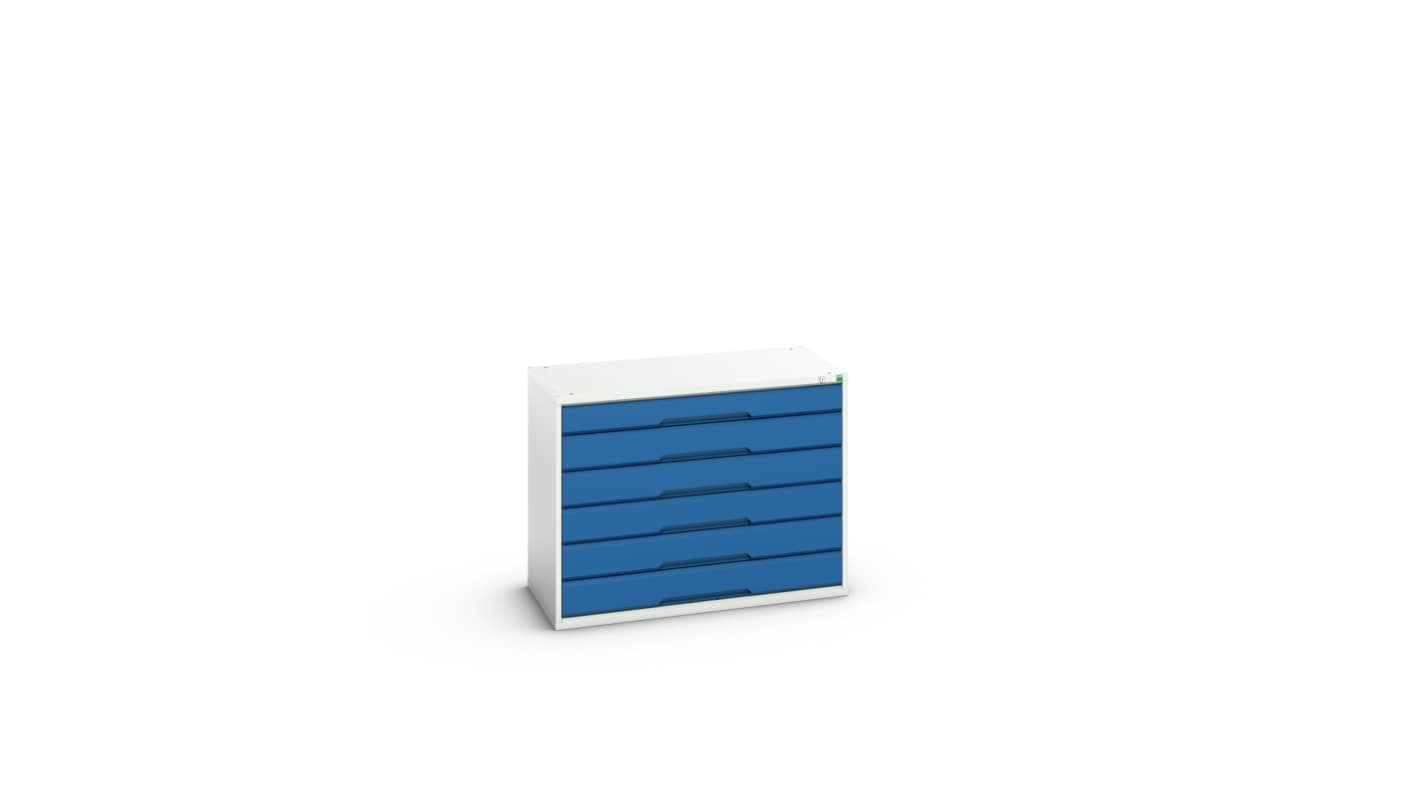 Bott 6 Cabinet, Steel, 800mm x 1050mm x 550mm, Blue, Light Grey