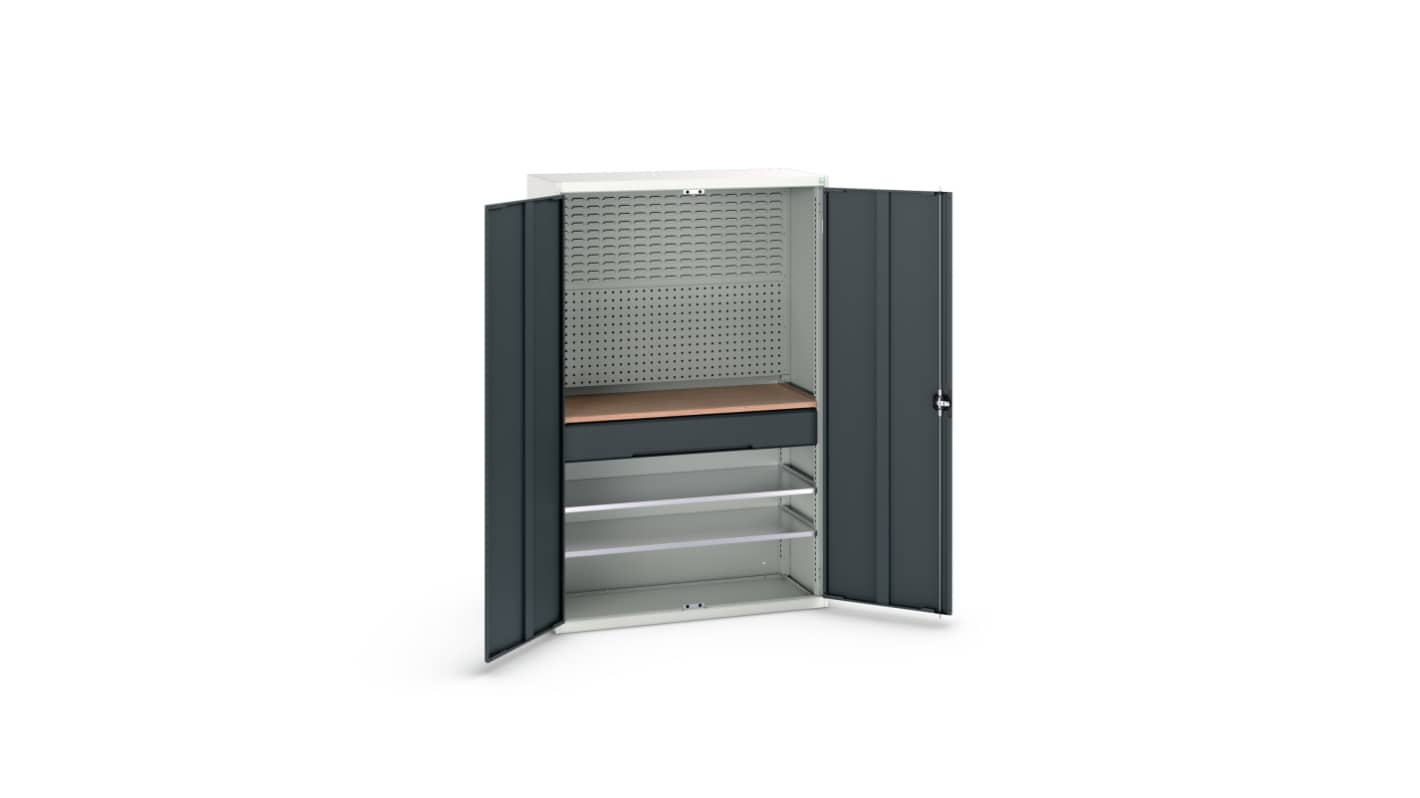 Bott 2 Door, 1 Drawer Sheet Steel Cupboard, 1300 x 550 x 2000mm