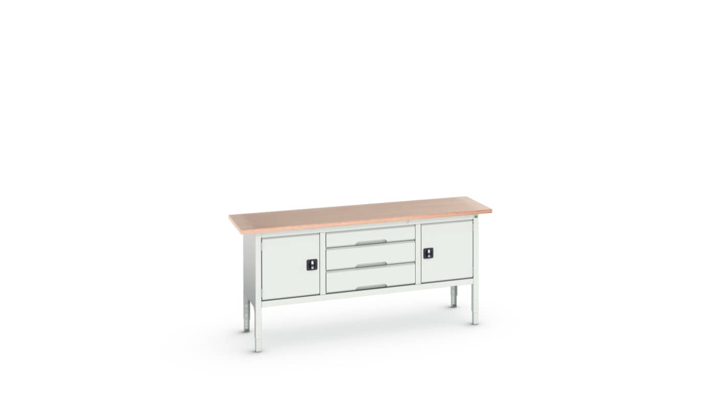 Bott Steel Workbench, 75kg Max Load, Adjustable Height, 930mm x 600mm x 2000mm