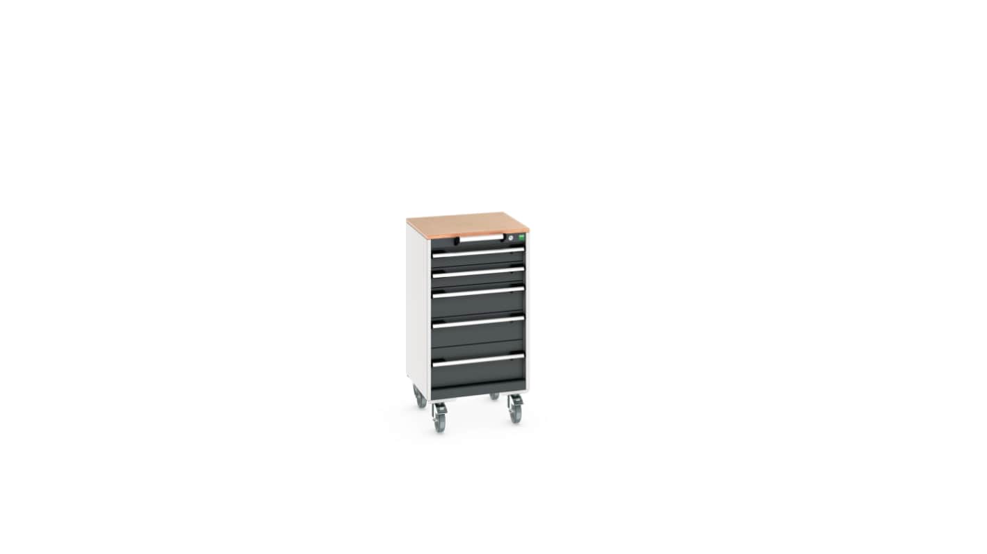 Bott, 5 Drawer Sheet Steel Floor Standing Storage Cabinet, 525 X 525 X 990mm