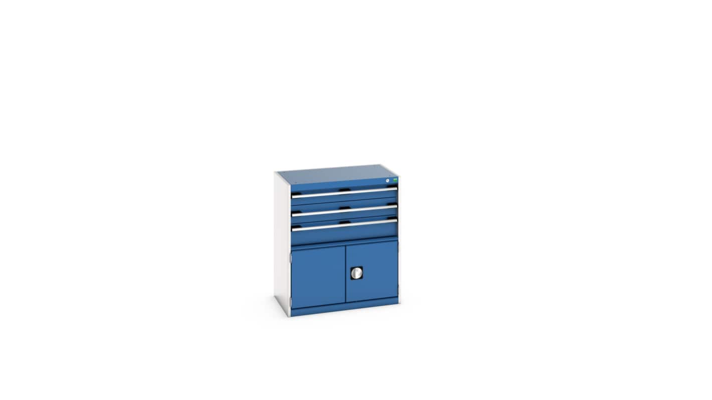 Bott 2 Door, 3 Drawer Sheet Steel Floor Standing Storage Cabinet, 800 X 525 X 900mm