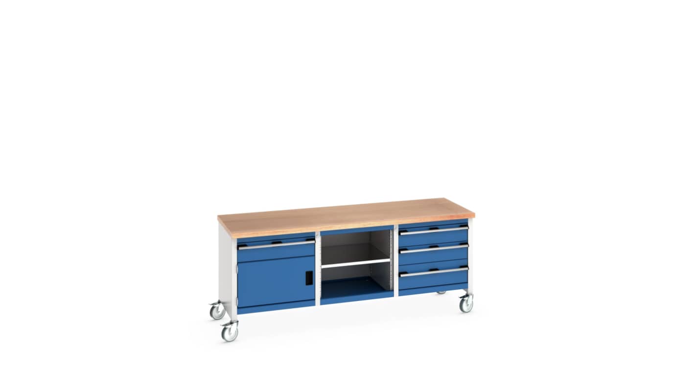 Bott 41002127.11V Portable Sheet Steel Workbench, 840mm x 750mm x 2000mm