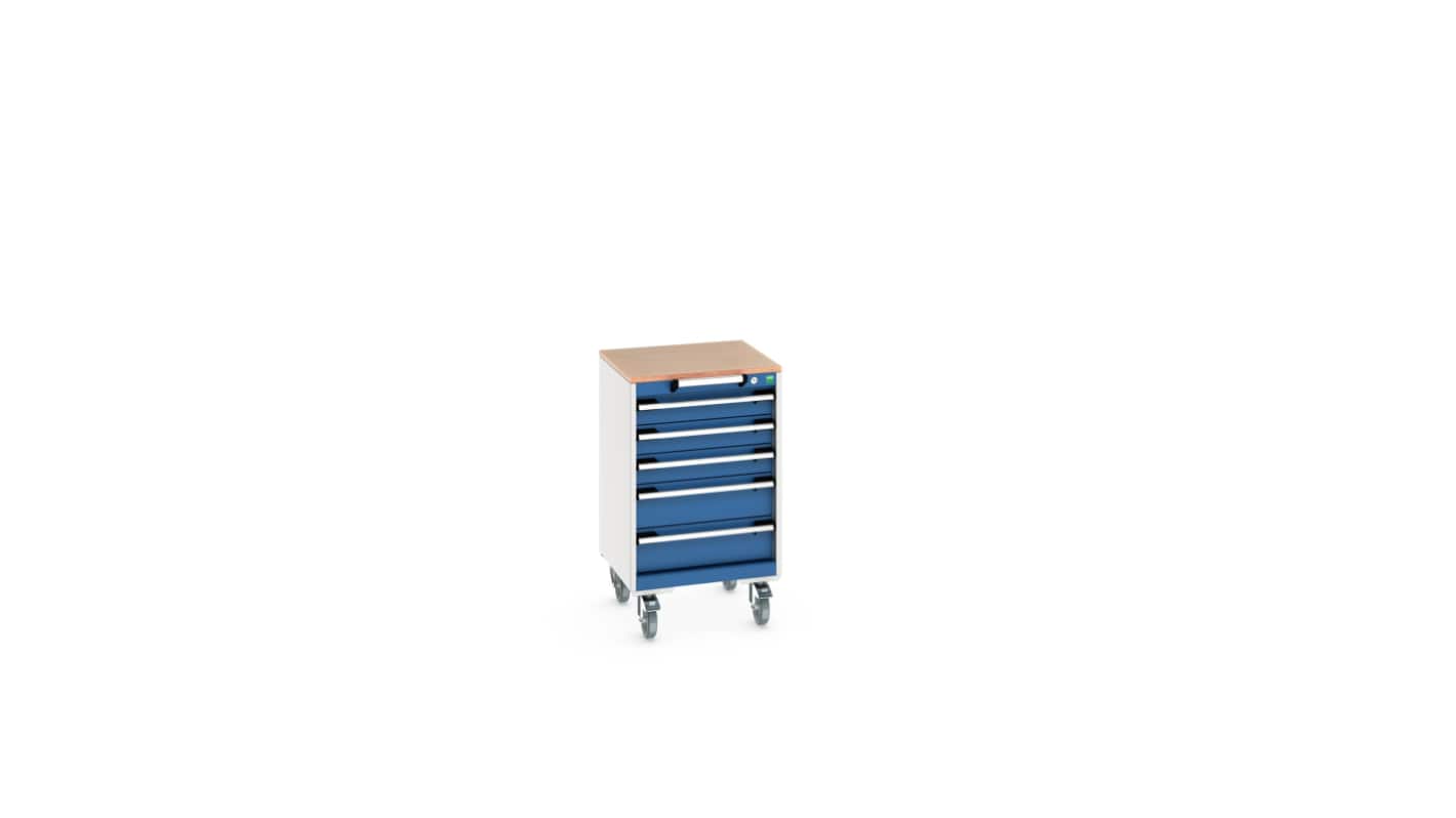 Bott, 5 Drawer Sheet Steel Floor Standing Storage Cabinet, 525 X 525 X 890mm