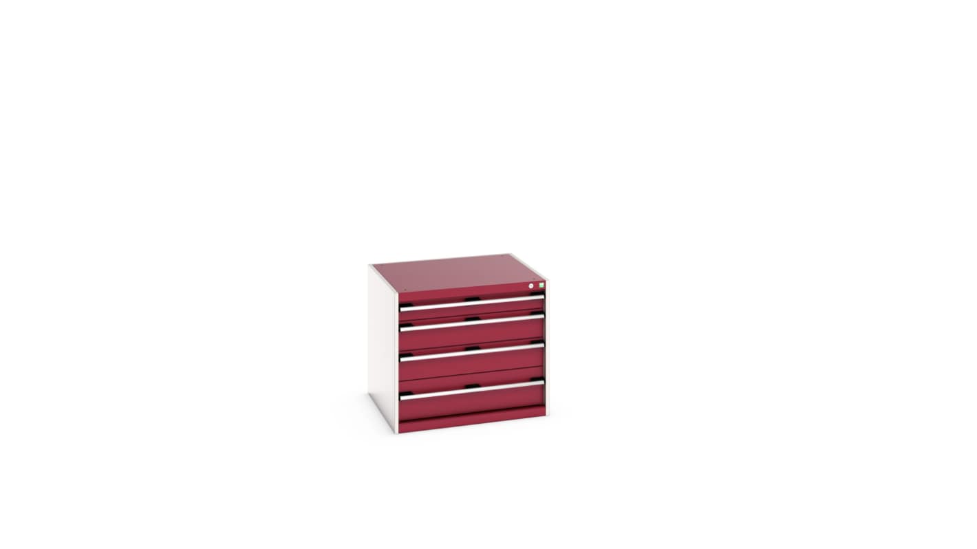 Bott 4 Cabinet, Steel, 700mm x 750mm x 800mm, Red