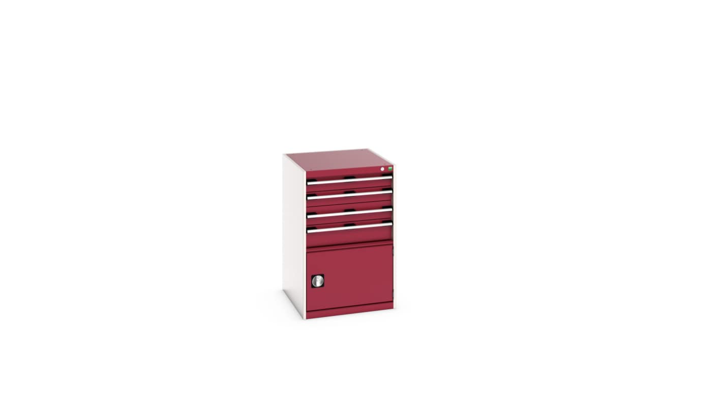 Bott 1 Door, 4 Drawer Sheet Steel Floor Standing Storage Cabinet, 650 X 750 X 1000mm
