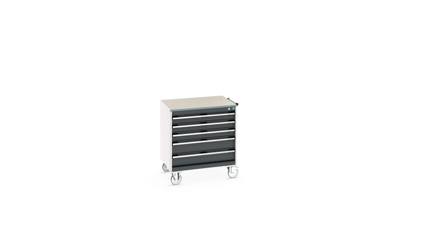 Bott, 5 Drawer Sheet Steel Floor Standing Storage Cabinet, 800 X 650 X 890mm