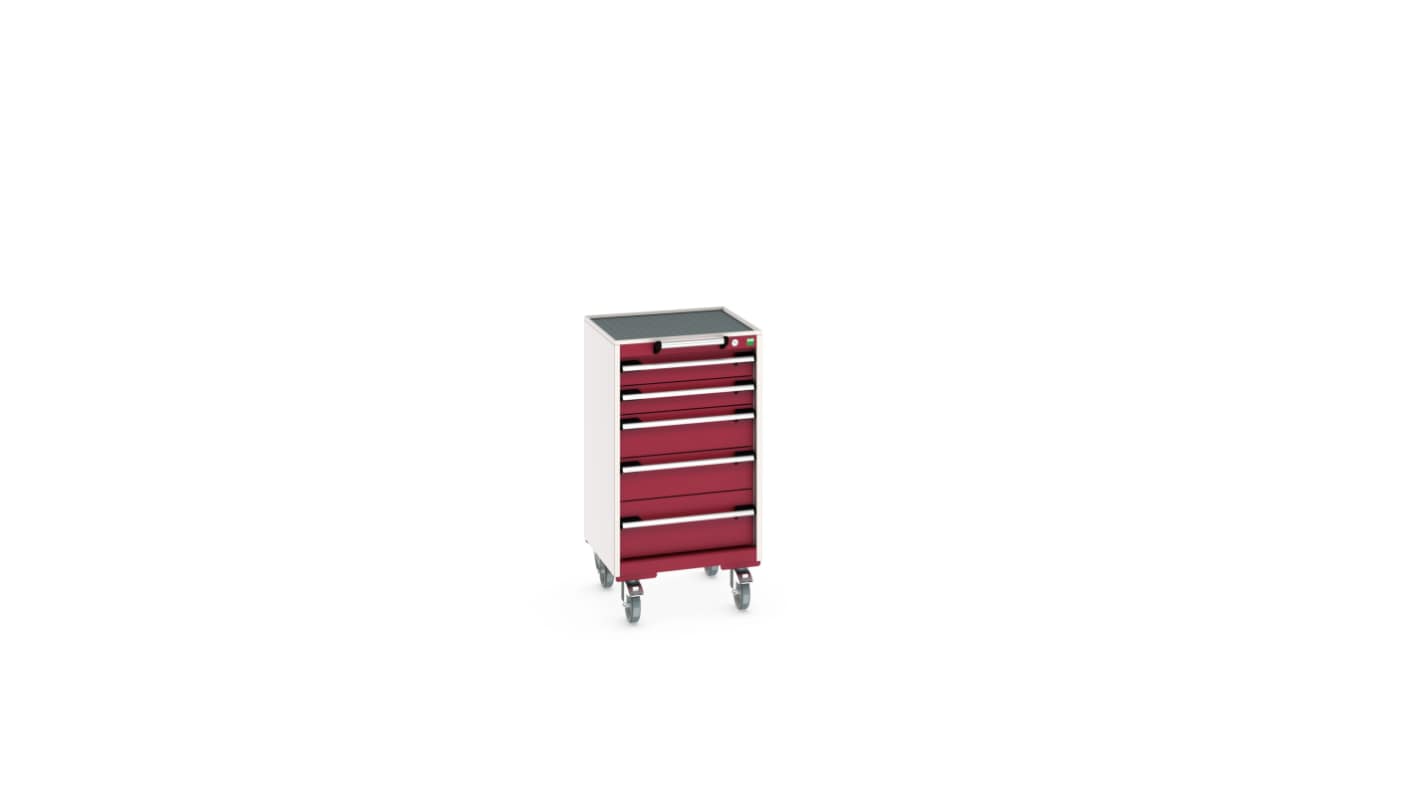 Bott, 5 Drawer Sheet Steel Floor Standing Storage Cabinet, 525 X 525 X 985mm