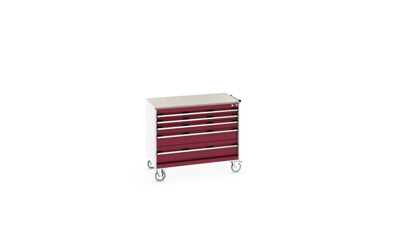 Bott, 5 Drawer Sheet Steel Floor Standing Storage Cabinet, 1050 X 650 X 890mm