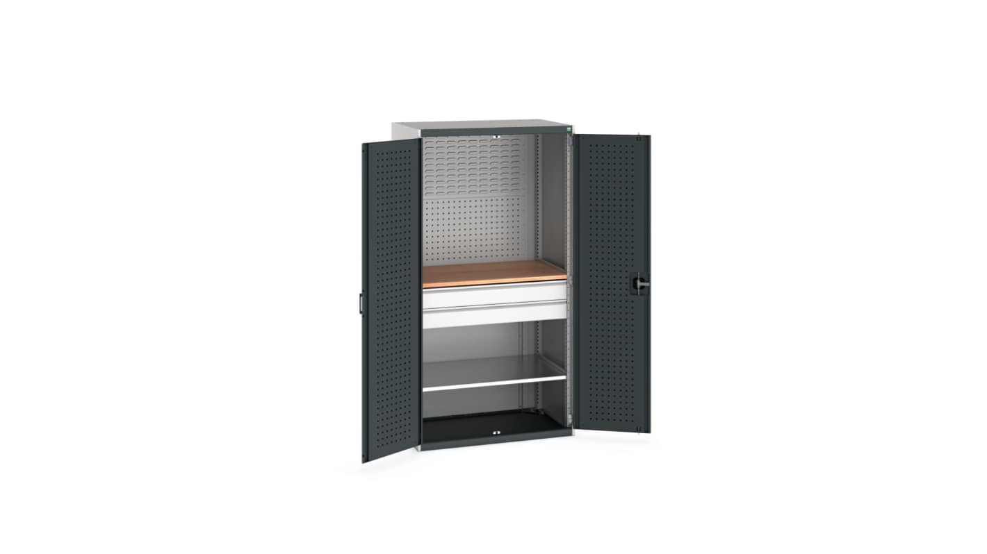 Bott 2 Door, 2 Drawer Sheet Steel Floor Standing Cupboard, 1300 X 650 X 2000mm