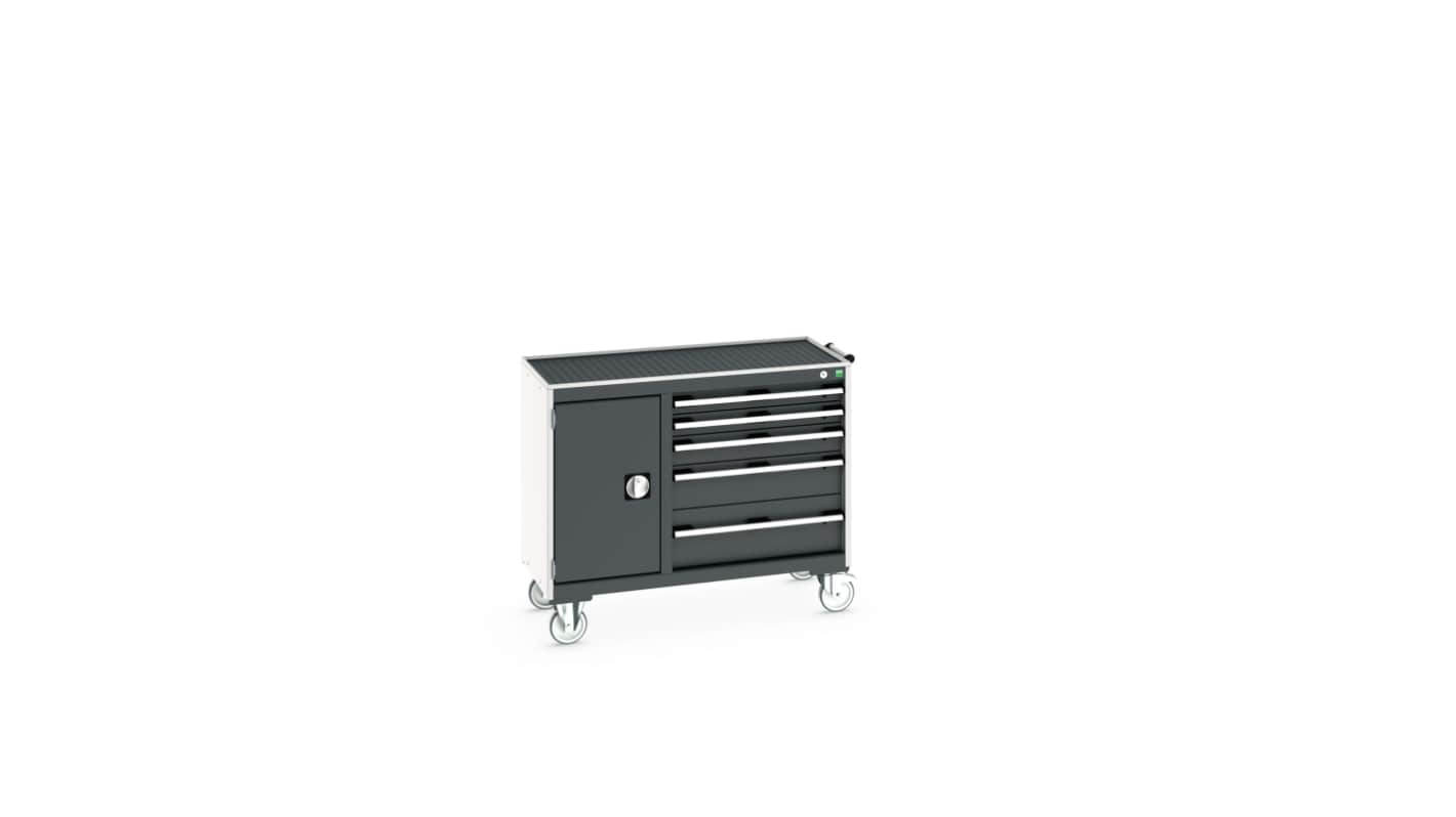 Bott 1 Door, 5 Drawer Sheet Steel Floor Standing Storage Cabinet, 1050 X 525 X 885mm