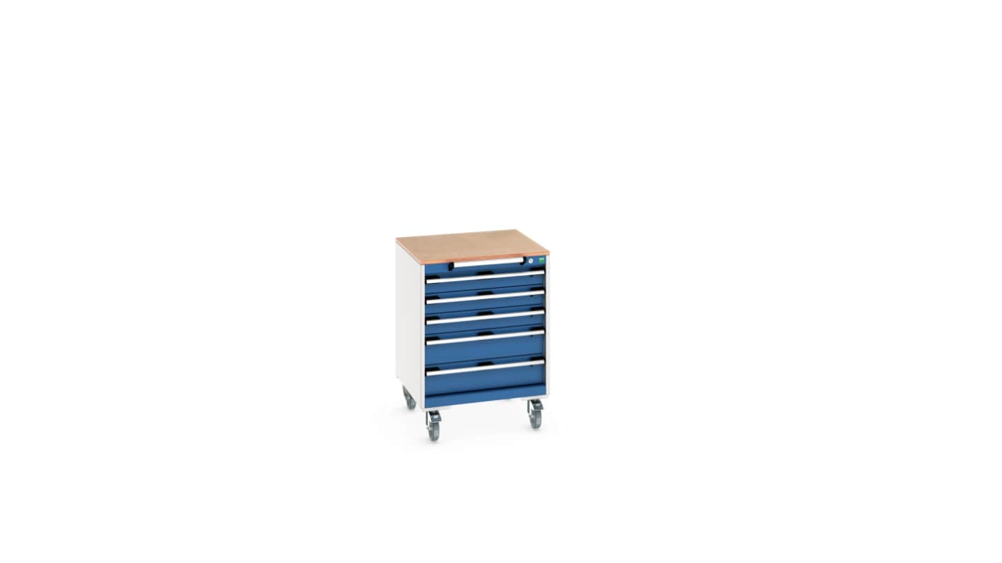 Bott, 5 Drawer Sheet Steel Floor Standing Storage Cabinet, 650 X 650 X 890mm