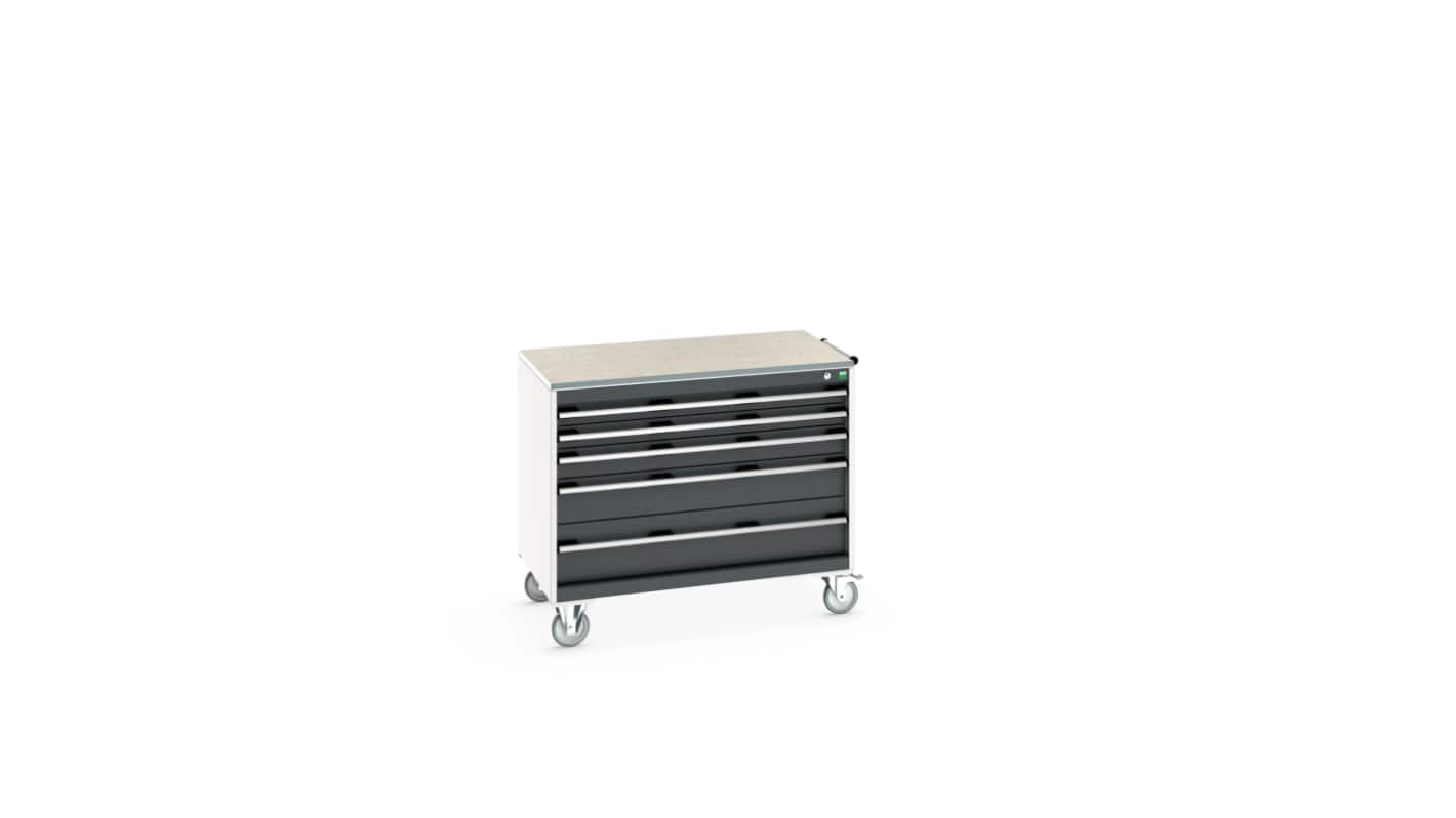 Bott, 5 Drawer Sheet Steel Floor Standing Storage Cabinet, 1050 X 650 X 890mm